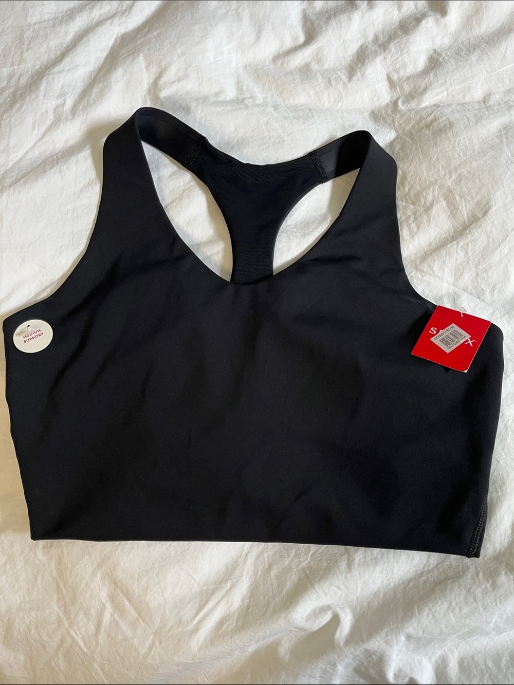 Spanx retired NWT longline medium impact sports bra very black XL racer back